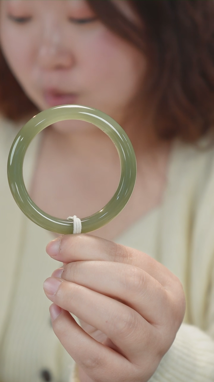 【闪购商品】和田玉手镯未镶嵌11【柚子来啦】和田玉拍一发一54