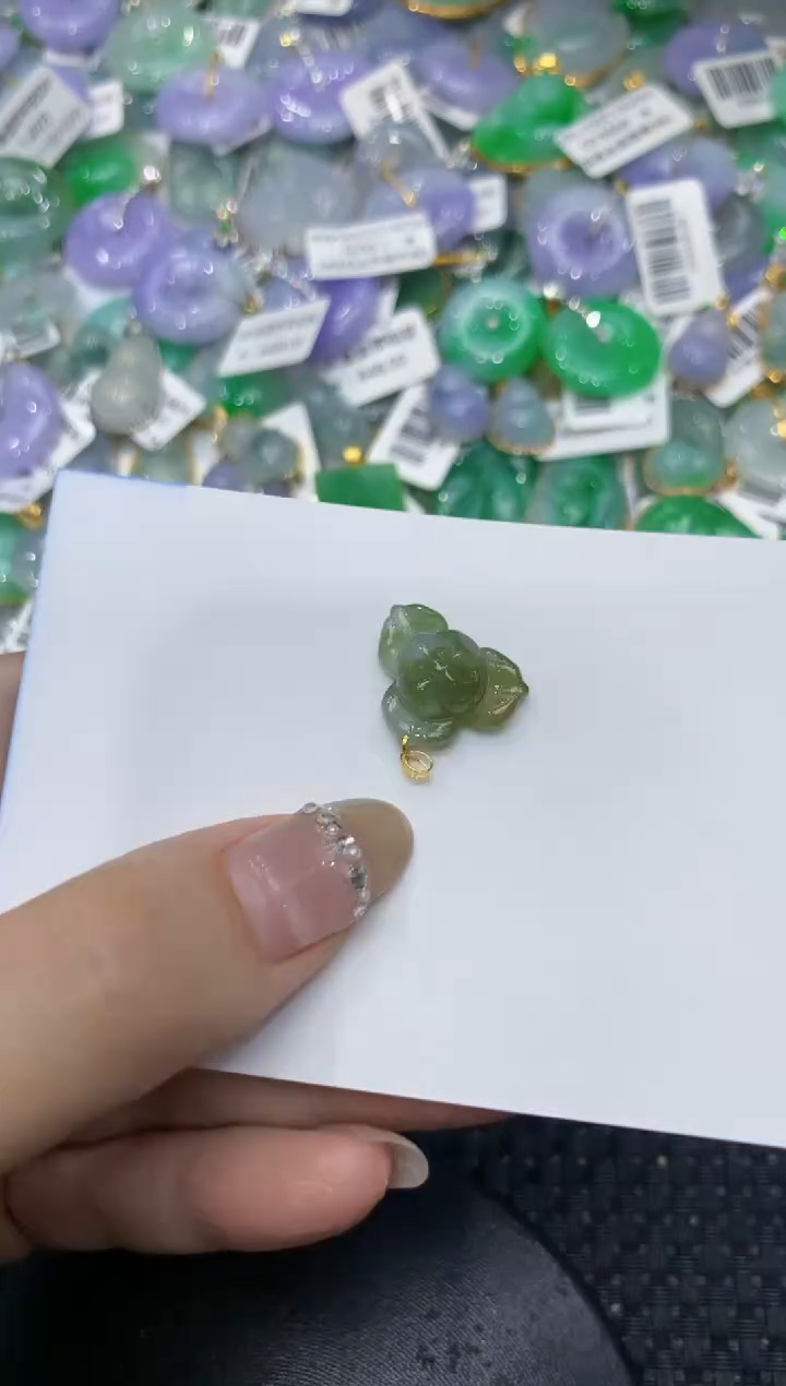 【闪购商品】翡翠颈饰18K金镶嵌2222222222