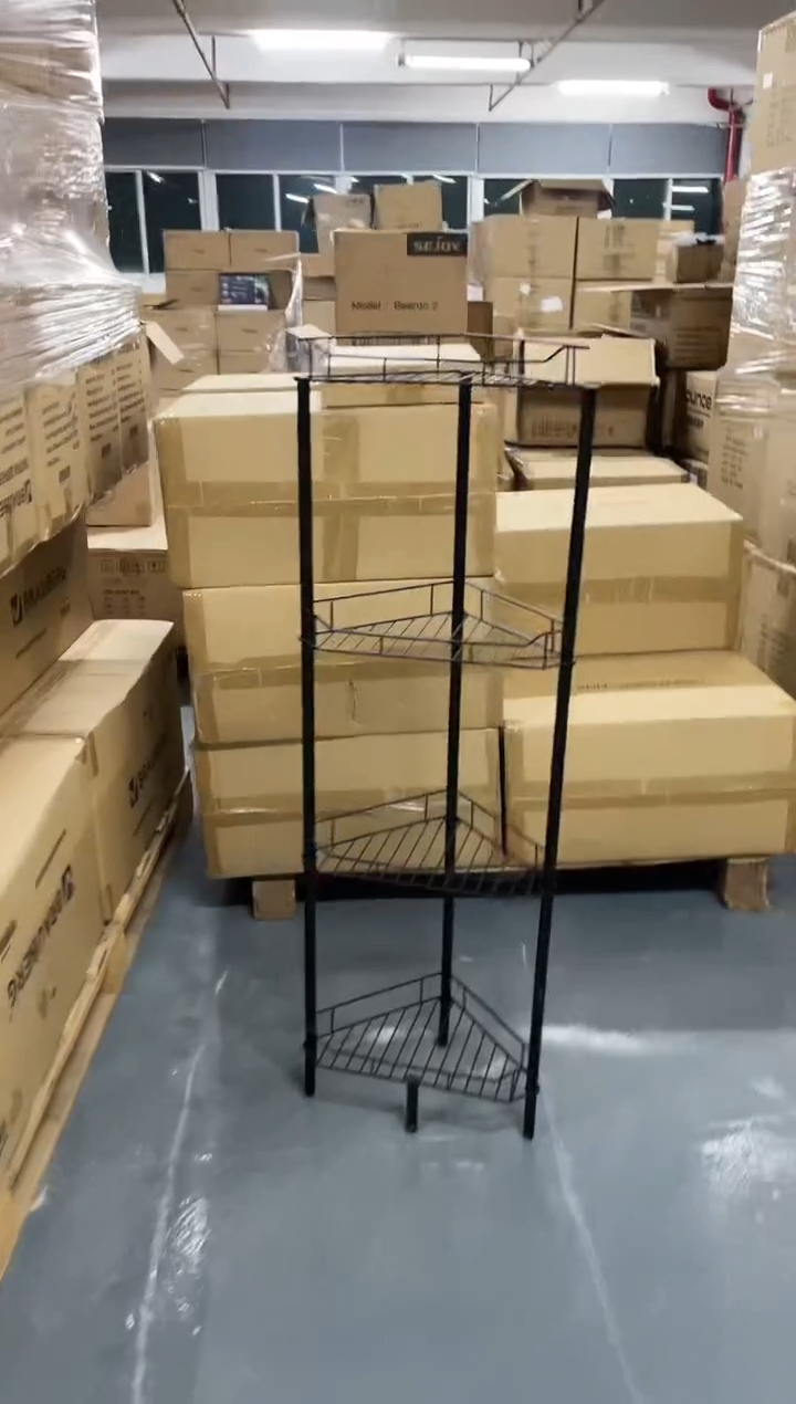 合金四层转角置物架（JJ704）