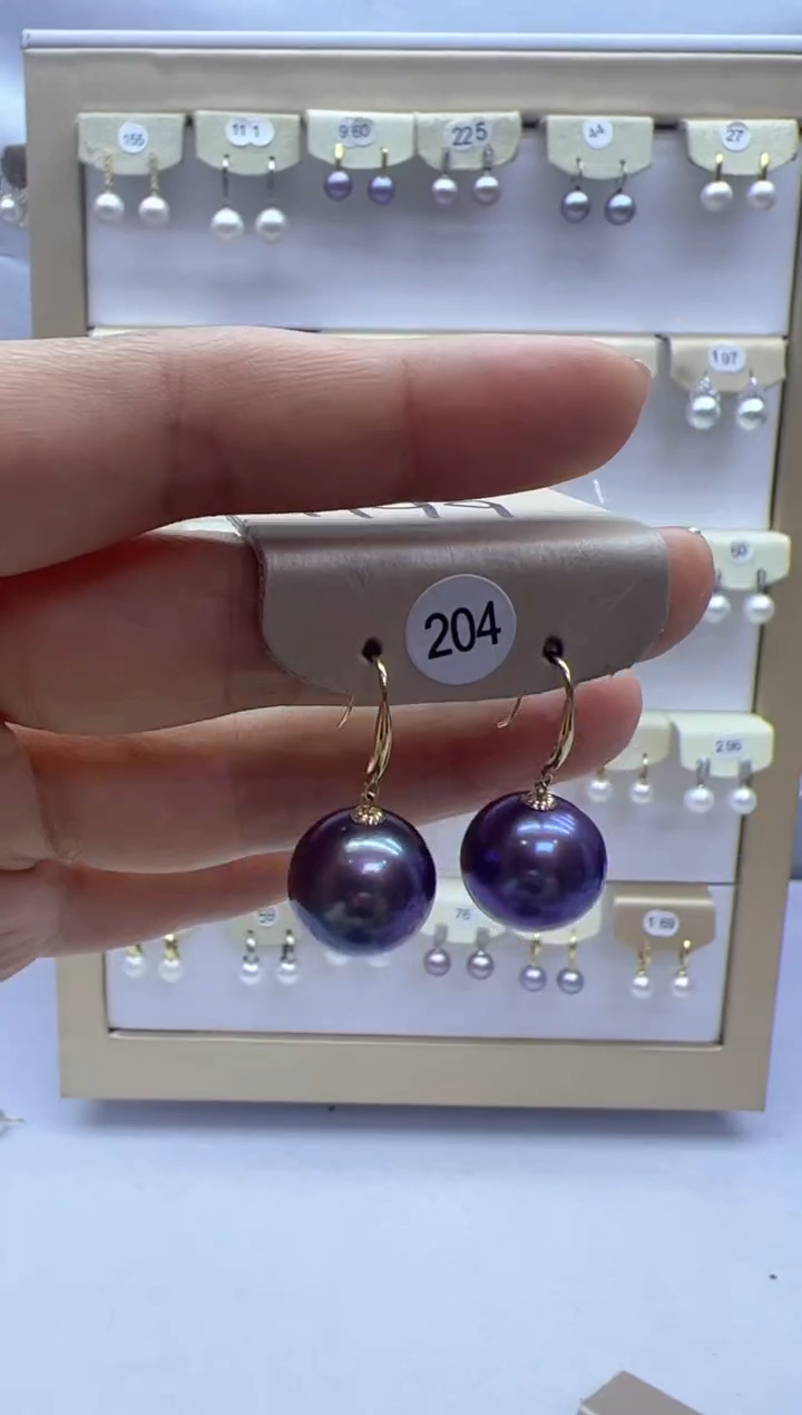 【闪购商品】淡水珍珠耳饰18K金镶嵌204