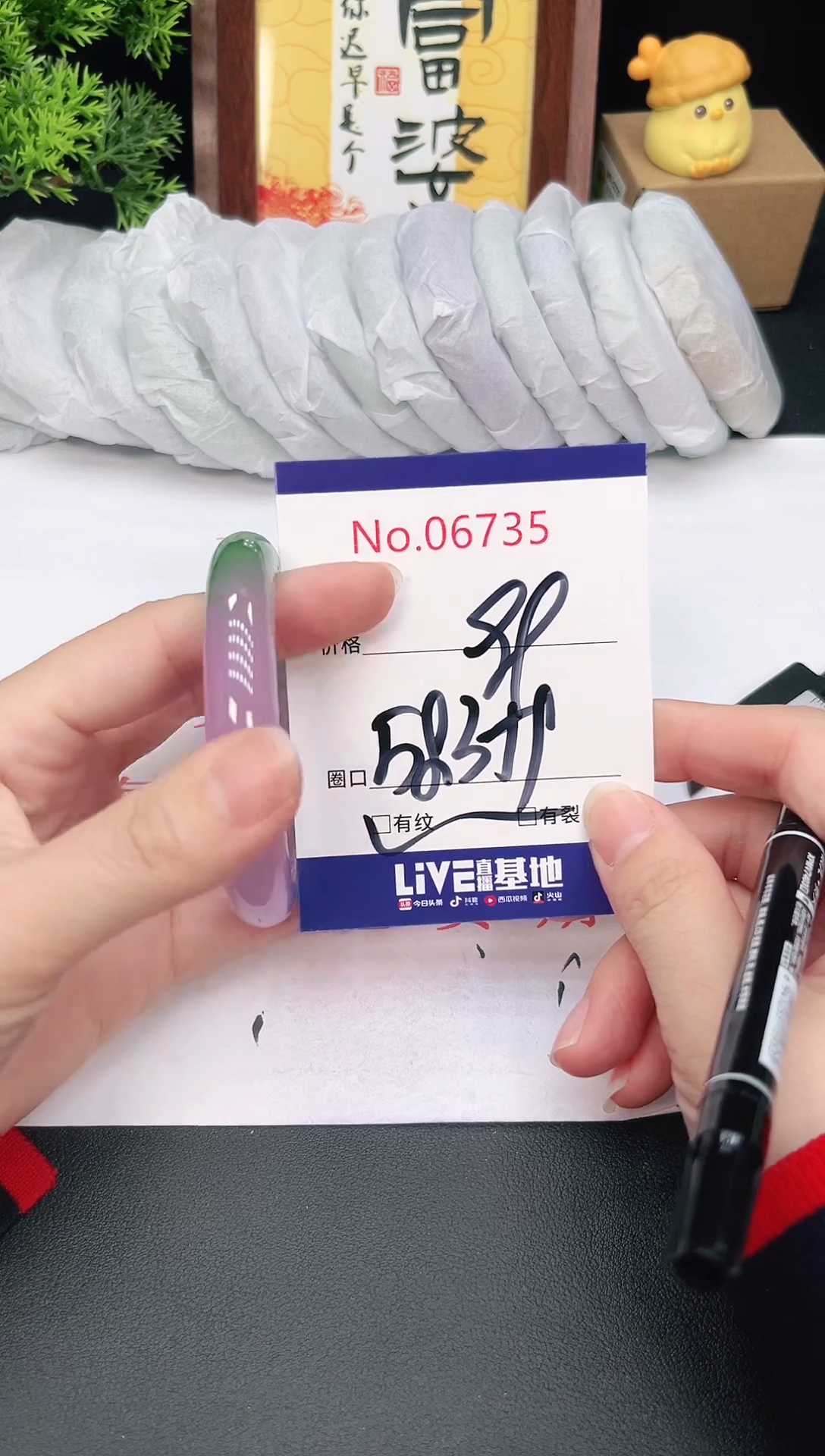 未镶嵌手镯翡翠6735