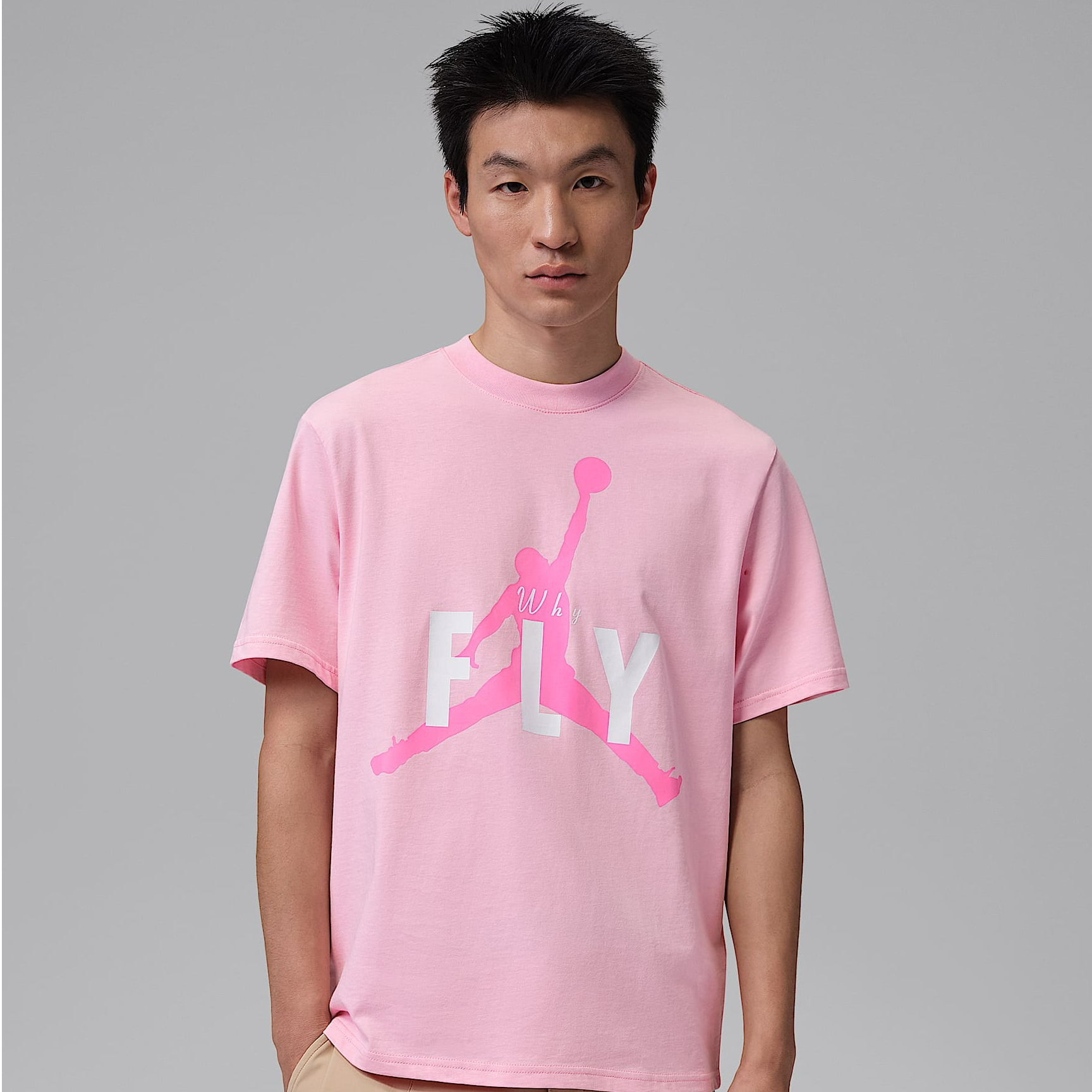 NIKE/耐克官方正品AJ 男子圆领高尔夫粉色印花休闲短袖IF2939-690