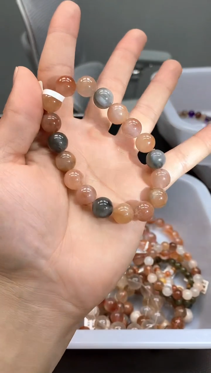 未镶嵌手串水晶B4彩兔毛11mm