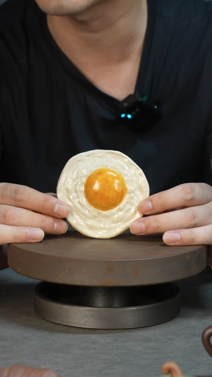 紫砂1紫砂作品仿生煎蛋