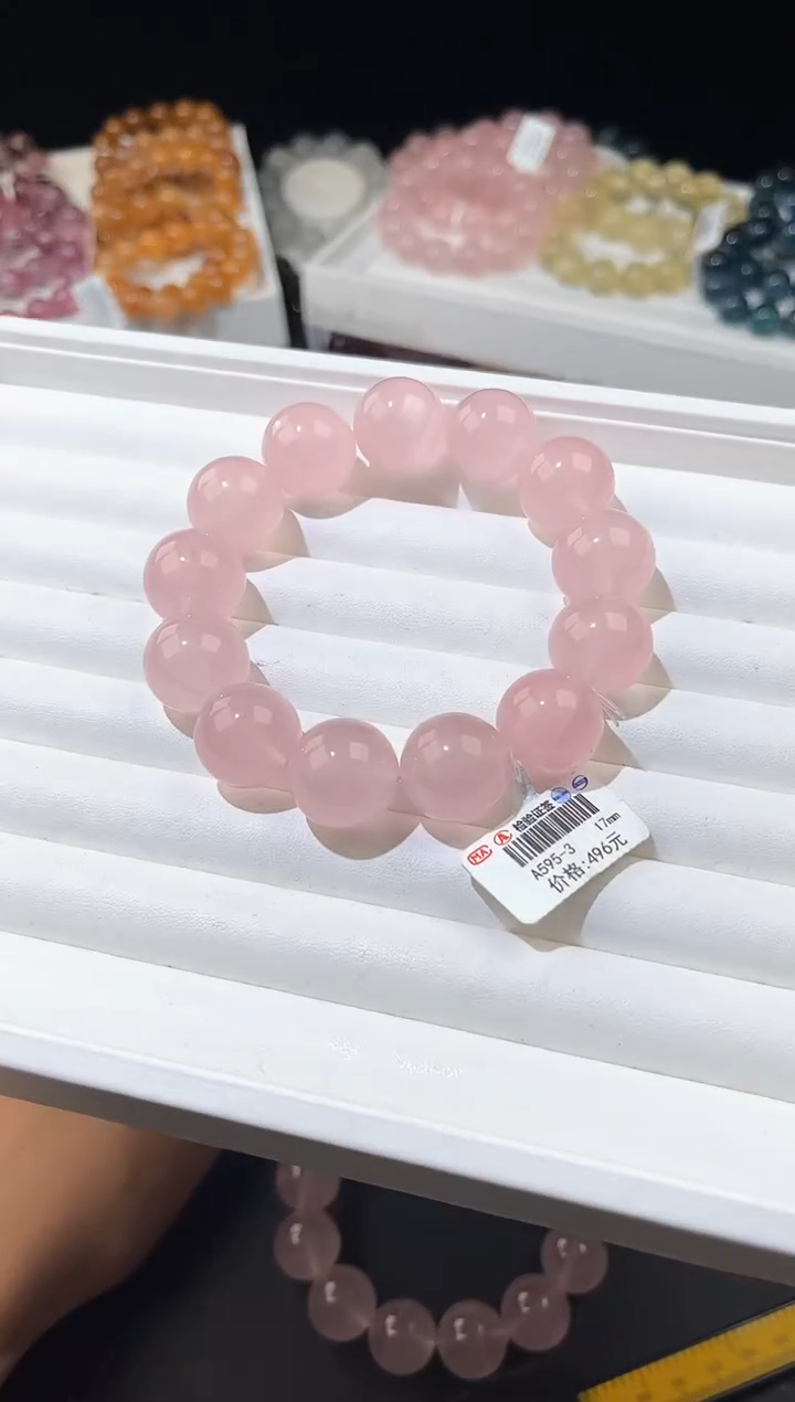 【闪购商品】水晶手链未镶嵌多样性发一粉晶