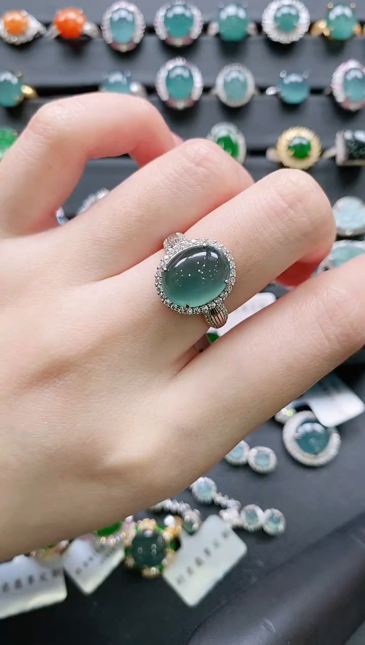 【闪购商品】翡翠戒指银S925镶嵌11111111