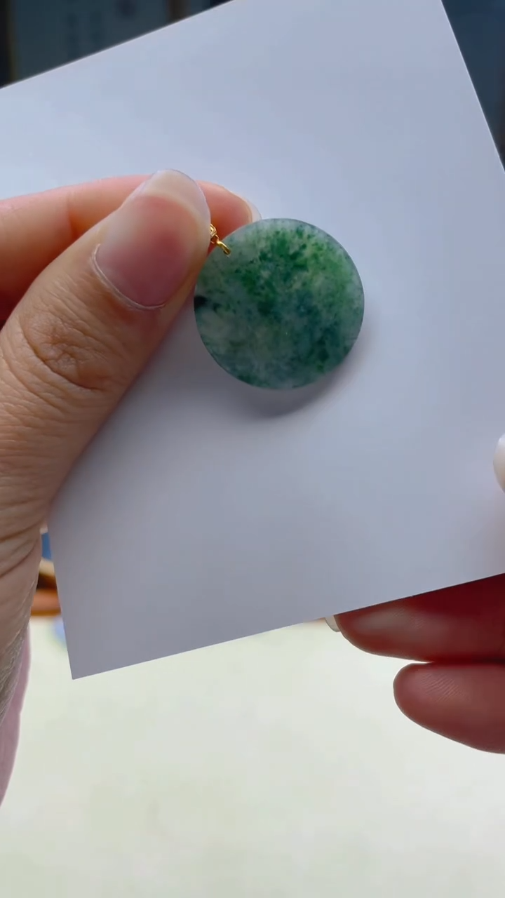 【闪购商品】翡翠颈饰18K金镶嵌天然A货翡翠