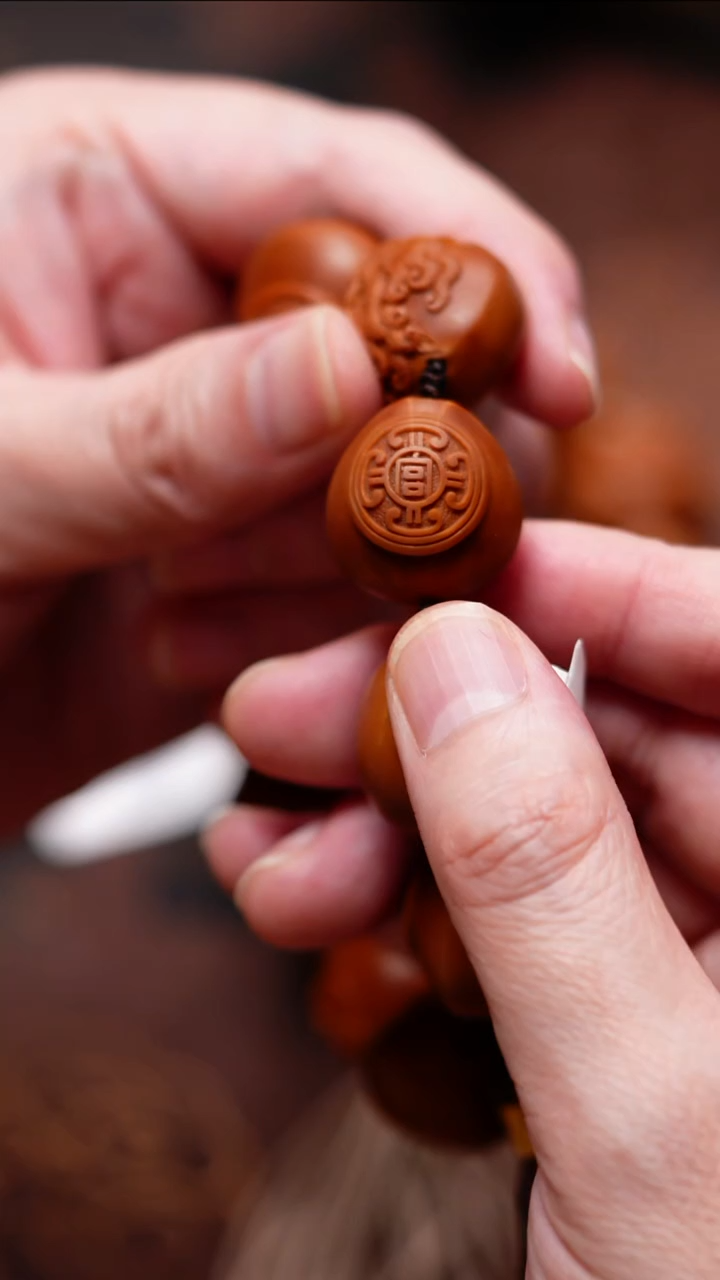 手串/手链橄榄核杜*润2.1吉祥瓦当橄榄核手串