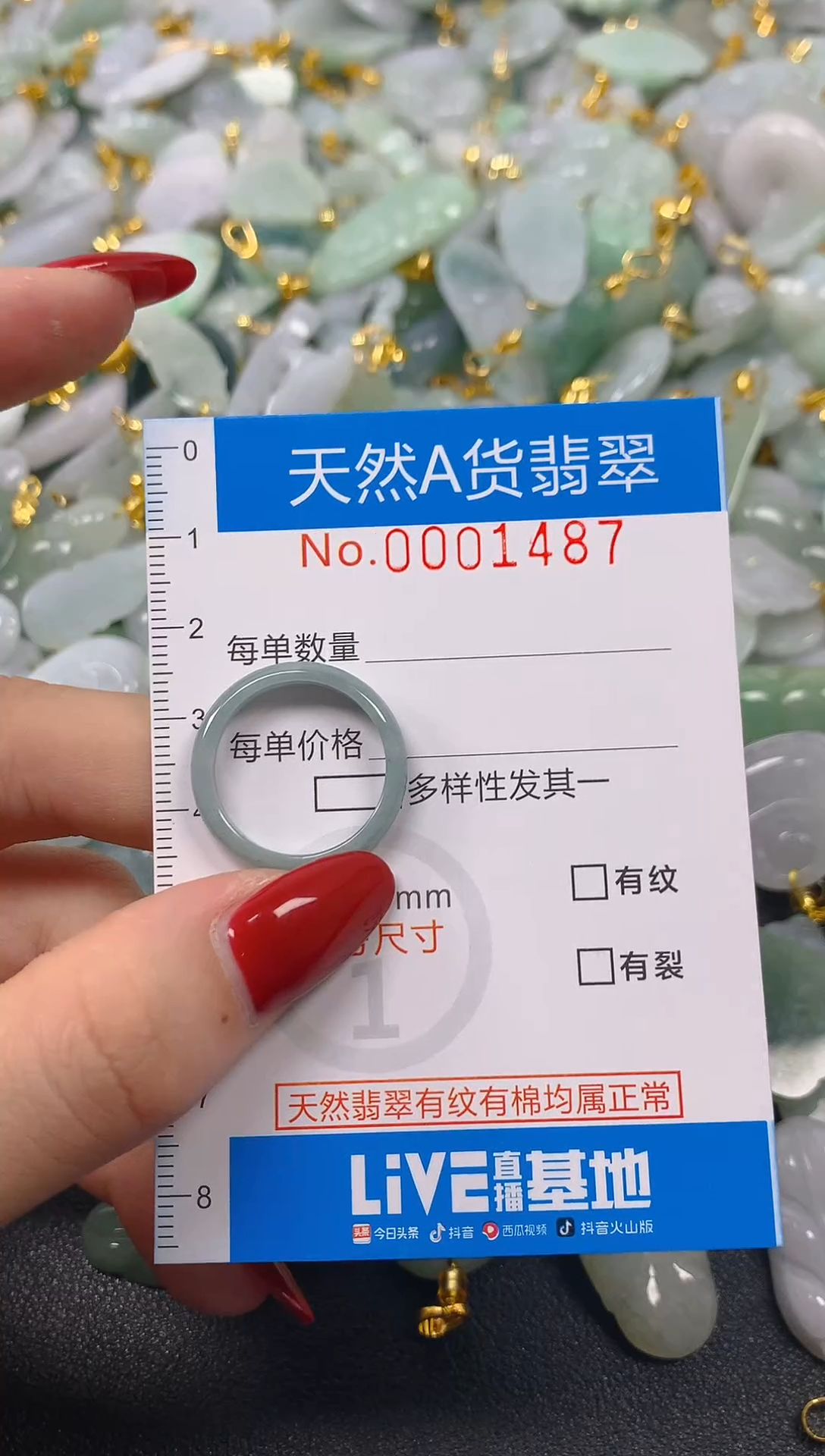 颈饰未镶嵌翡翠净货挂件-1487