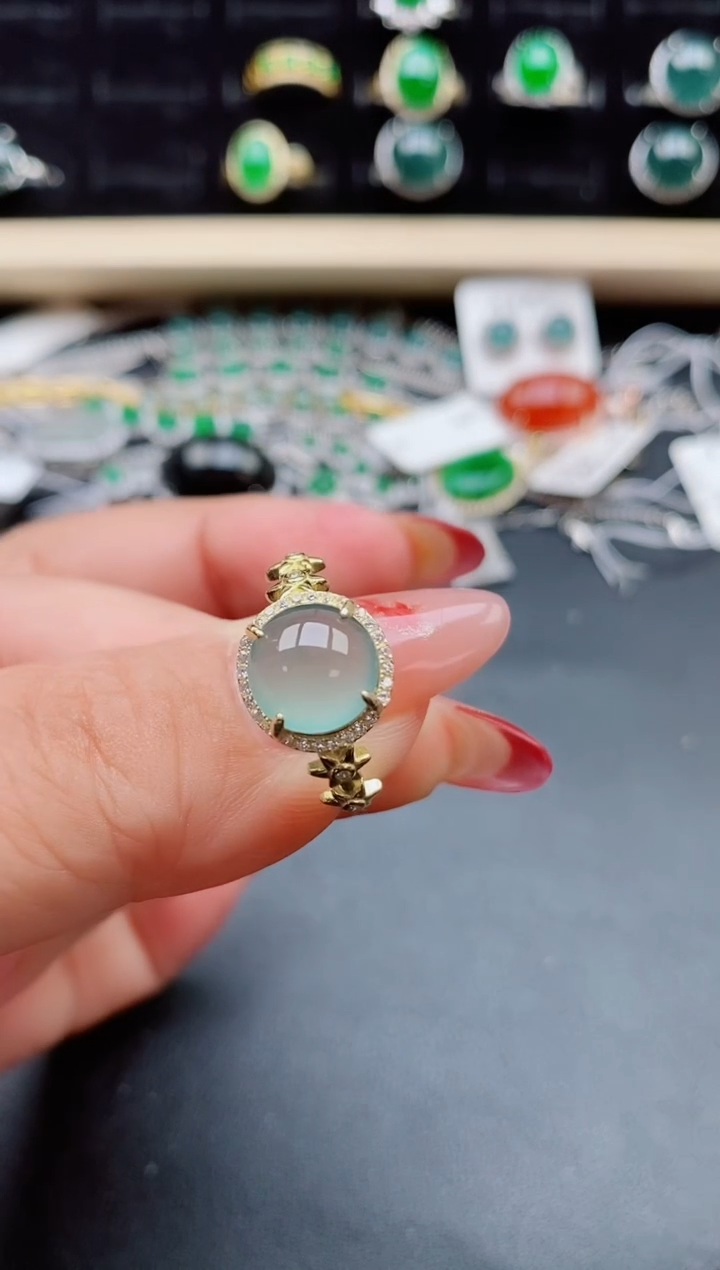 【闪购商品】翡翠戒指银S925镶嵌321321