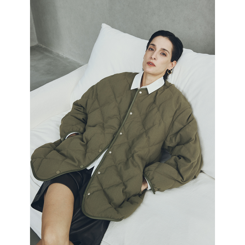 Ayuko｜都市漫游95鹅绒无氨四面记忆精纺毛感料双面双穿羽绒服2483