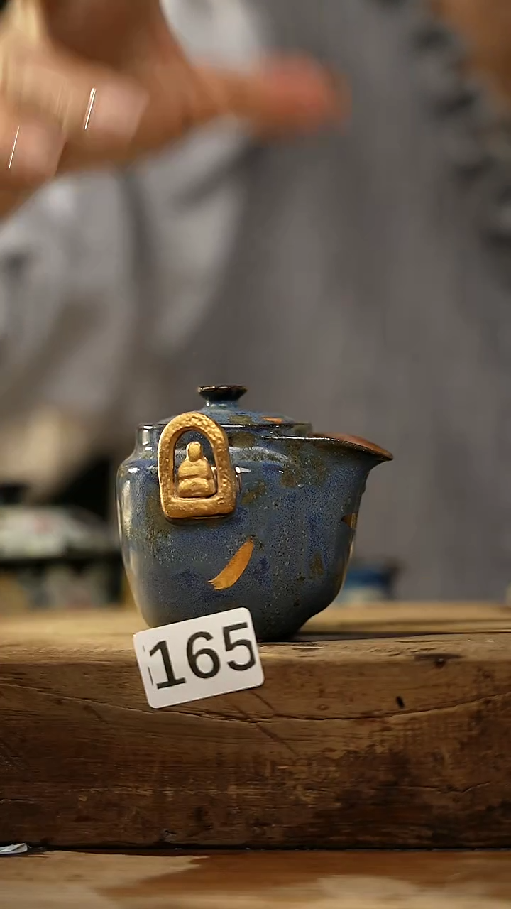 【闪购商品】瓷片设计师手作/无相佛壶