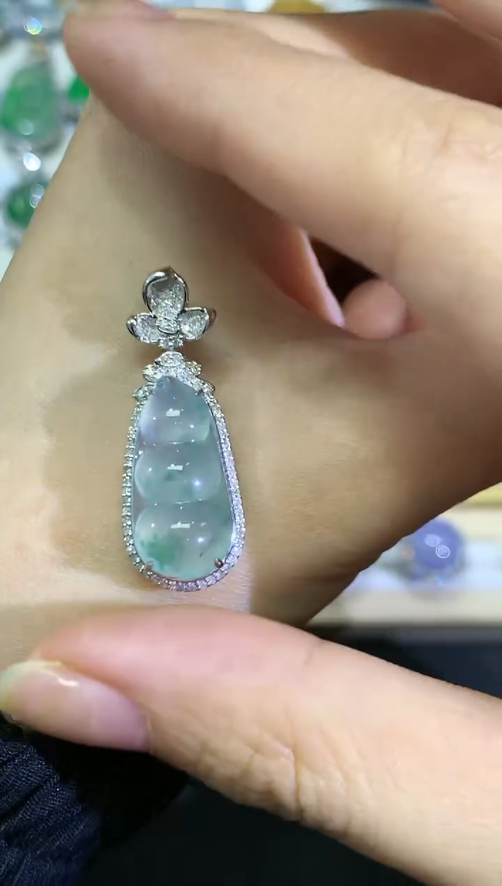 【闪购商品】翡翠颈饰18K金镶嵌团购38