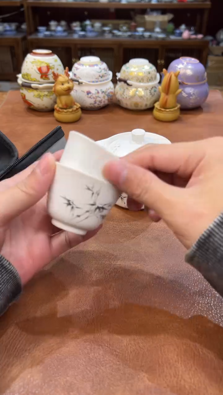 真的很便宜会开片的旅行茶具