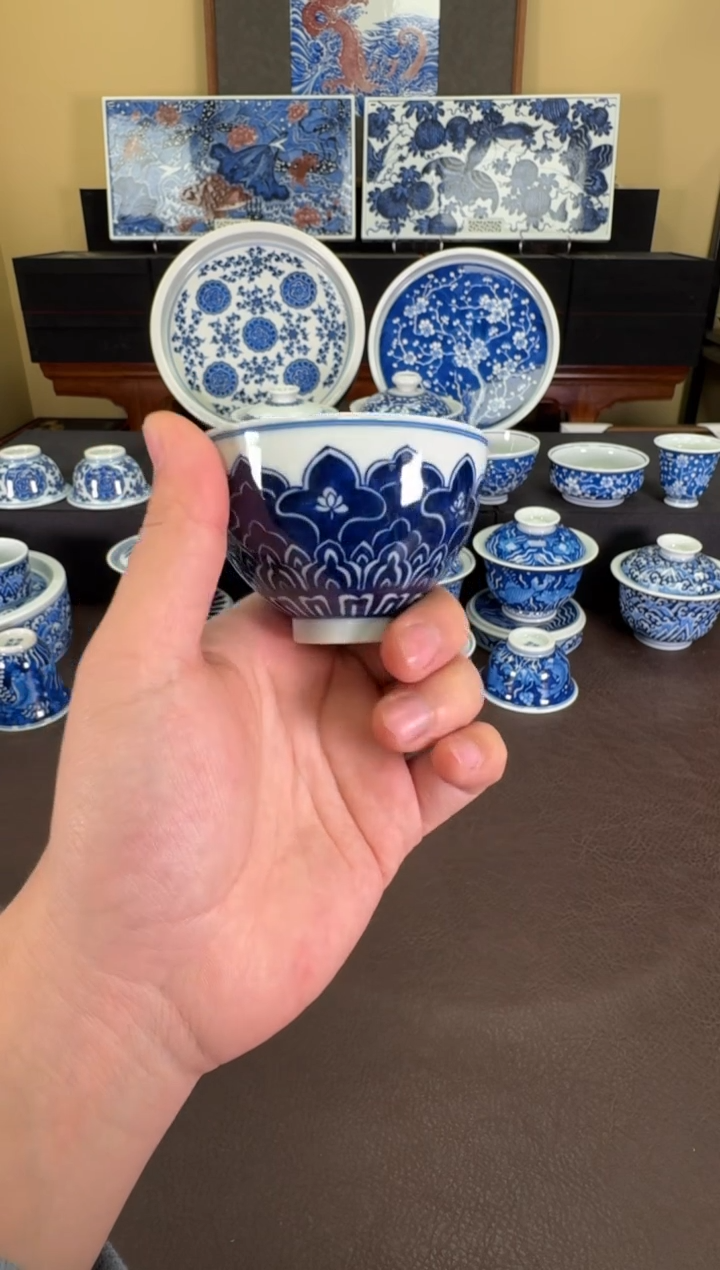 【闪购商品】瓷片羿器窑曼陀罗鸡心杯