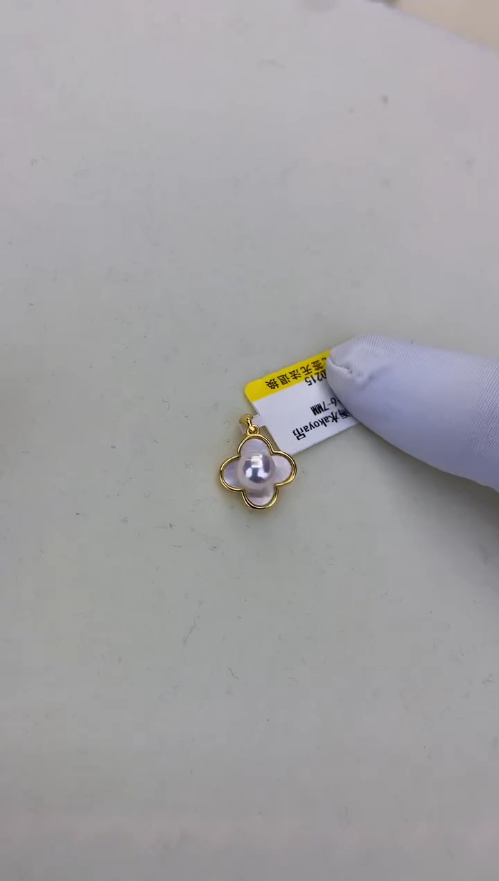 银S925镶嵌DA海水珍珠 GD215 吊坠赠银链 7