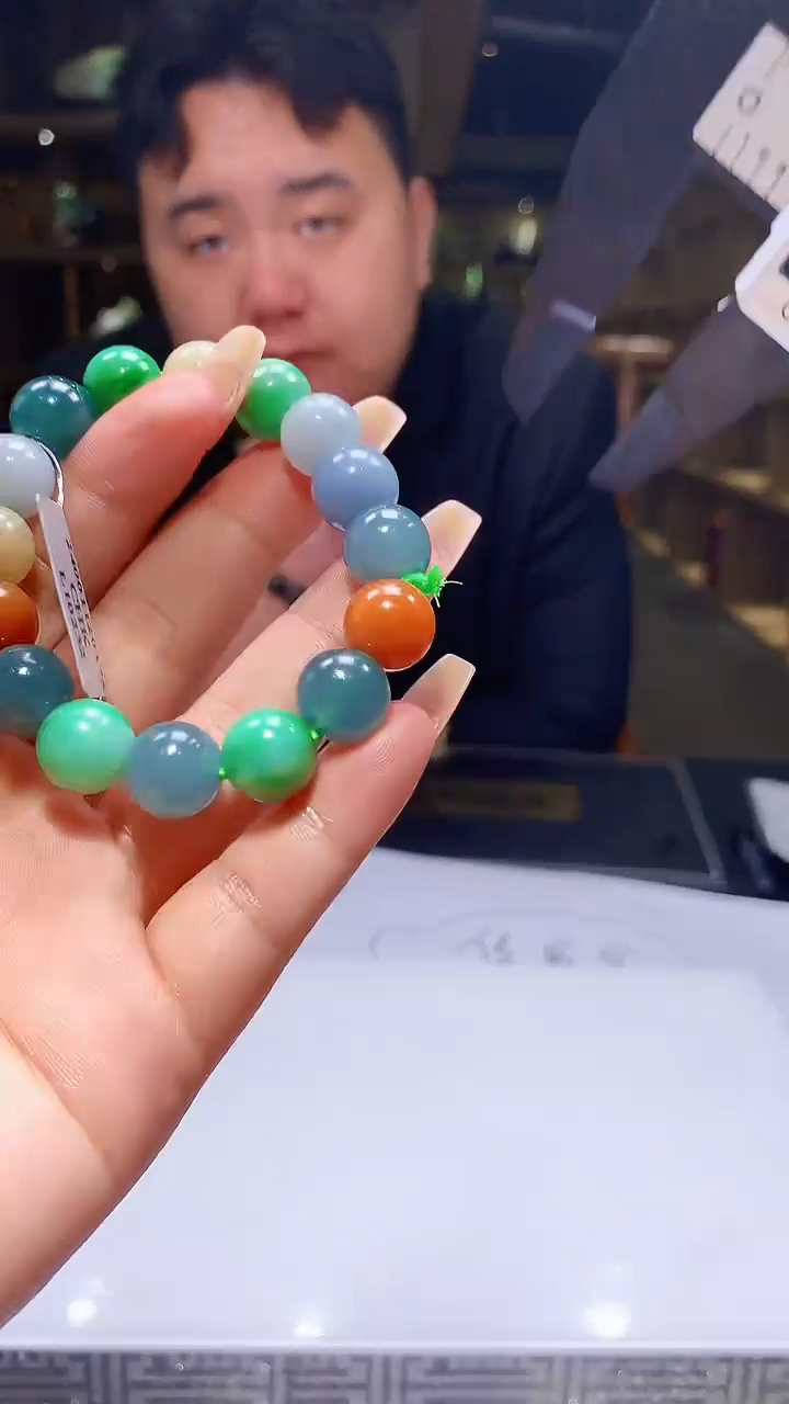 【闪购商品】定制翡翠未镶嵌1004xx-毛货手串38