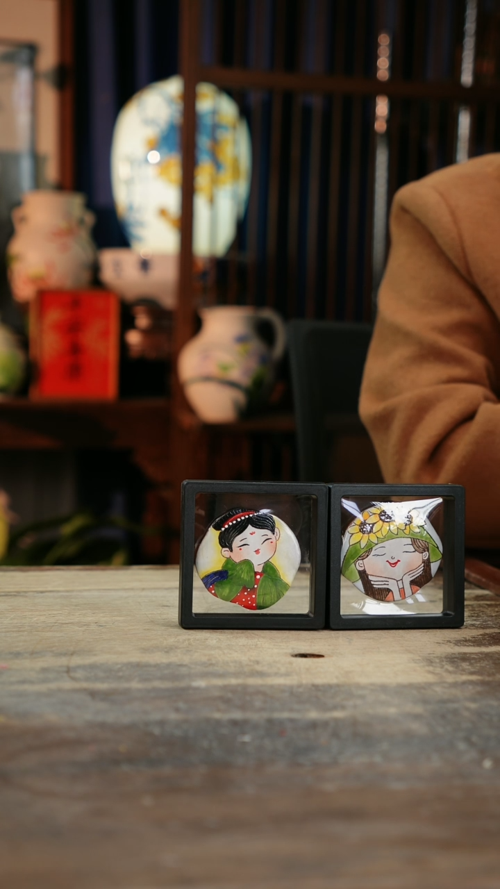 【闪购商品】瓷片景德镇纯手工釉下彩精品花瓶