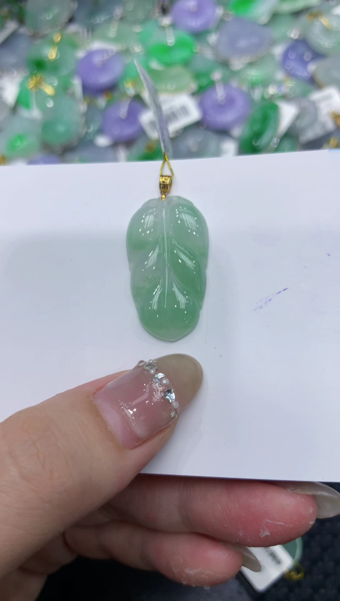 【闪购商品】翡翠颈饰18K金镶嵌222222222