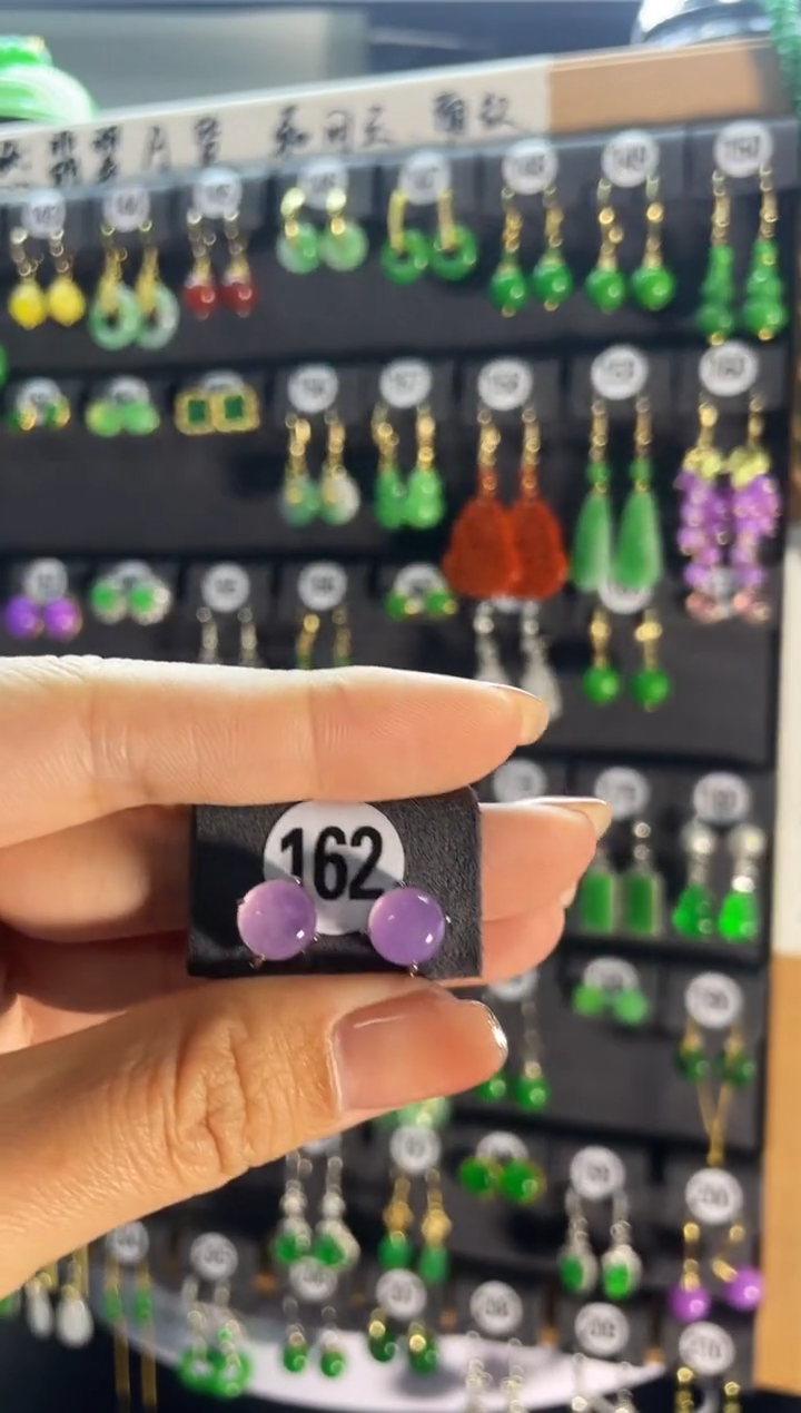 【闪购商品】翡翠耳饰银S925镶嵌162..