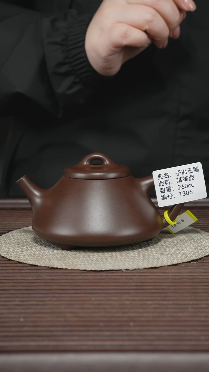 茶壶紫砂T306 某革泥 子冶石瓢 260cc