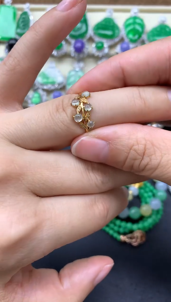 【闪购商品】翡翠戒指18K金镶嵌134-中国好珍宝