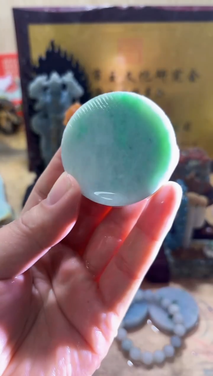 未镶嵌挂件翡翠A货常星7665