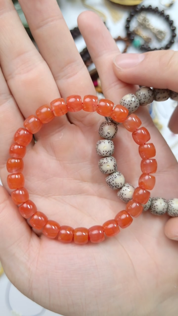 手串星月菩提冰飘精工直切7.8mm