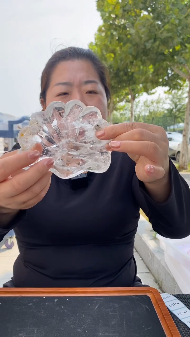 未镶嵌珠宝半成品水晶白水晶碗D141