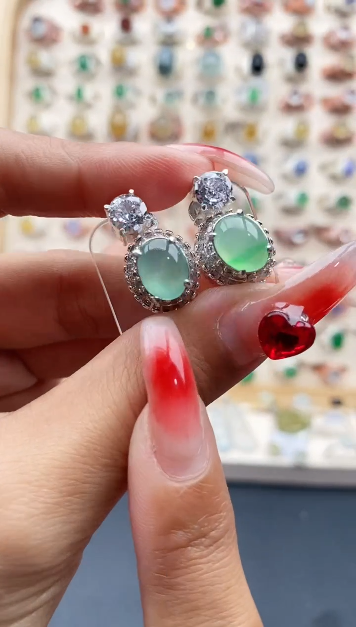 【闪购商品】翡翠戒指未镶嵌缅甸天然A货翡翠444  3+3