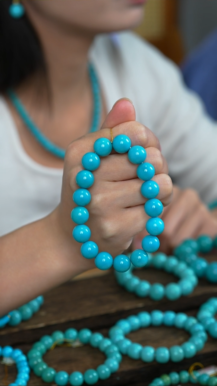 未镶嵌绿松石手串高瓷36克