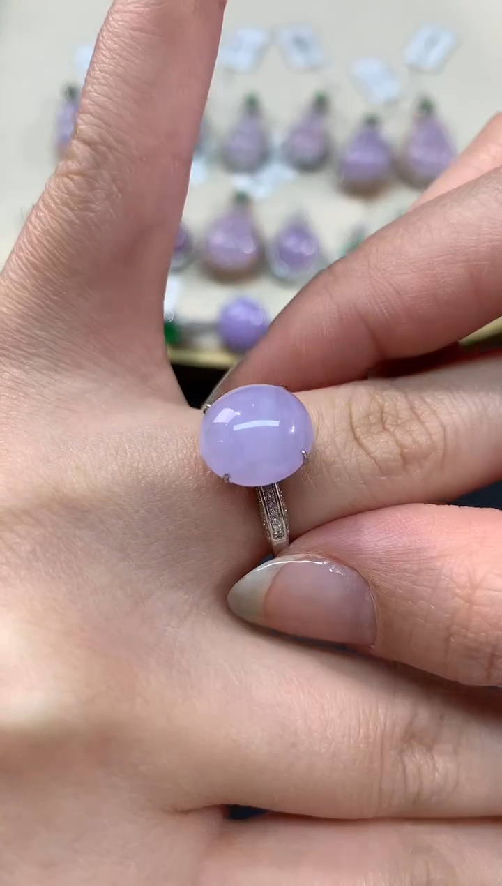 【闪购商品】翡翠戒指18K金镶嵌A105|3980