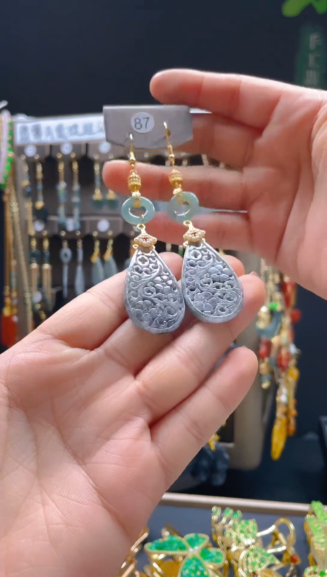 【闪购商品】翡翠耳饰合金0108翡翠饰品