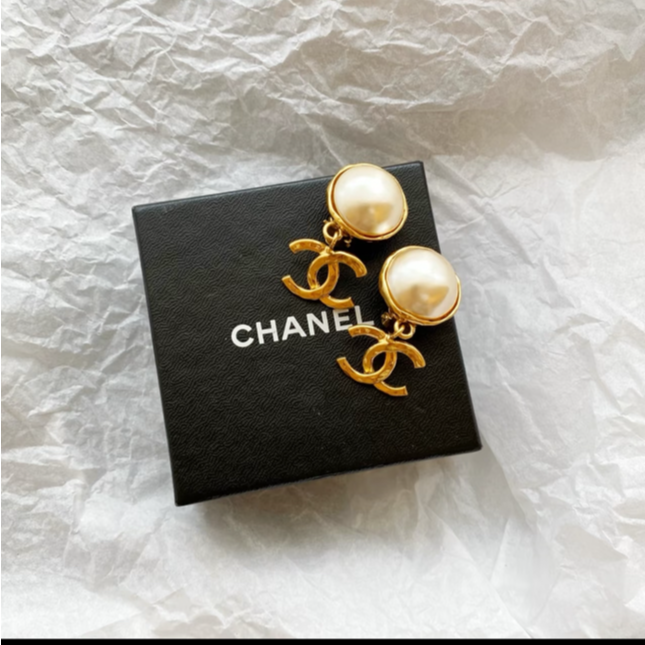 95新 Chanel/香奈儿 中古款珍珠耳夹 17299202