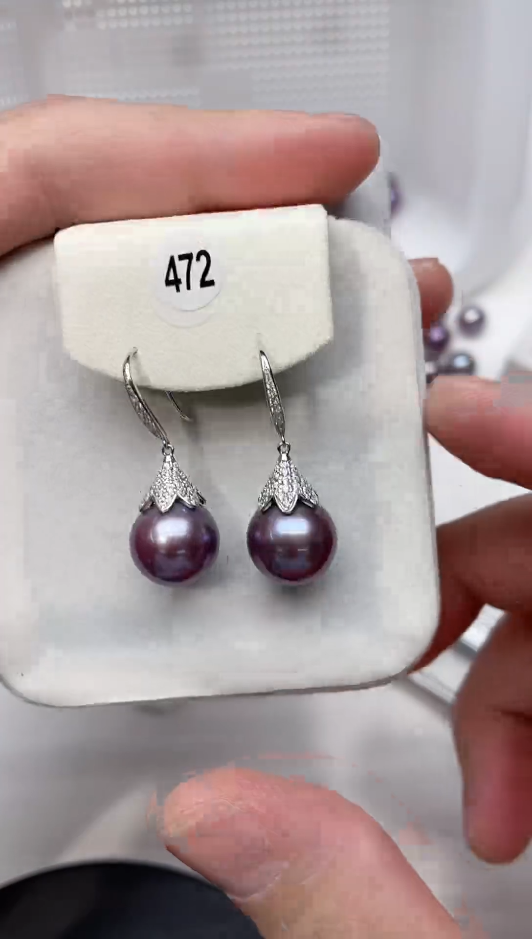 【闪购商品】淡水珍珠耳饰银S925镶嵌耳饰