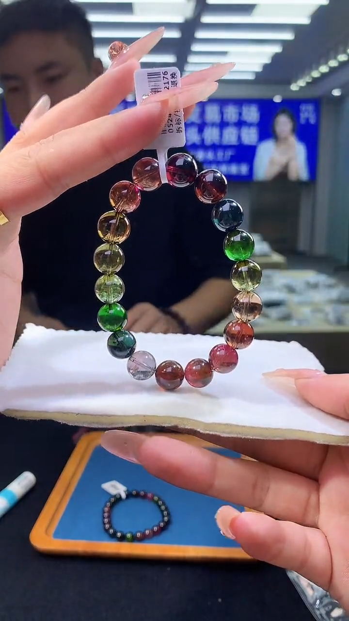 手链未镶嵌碧玺老料玻璃体碧玺单圈11x