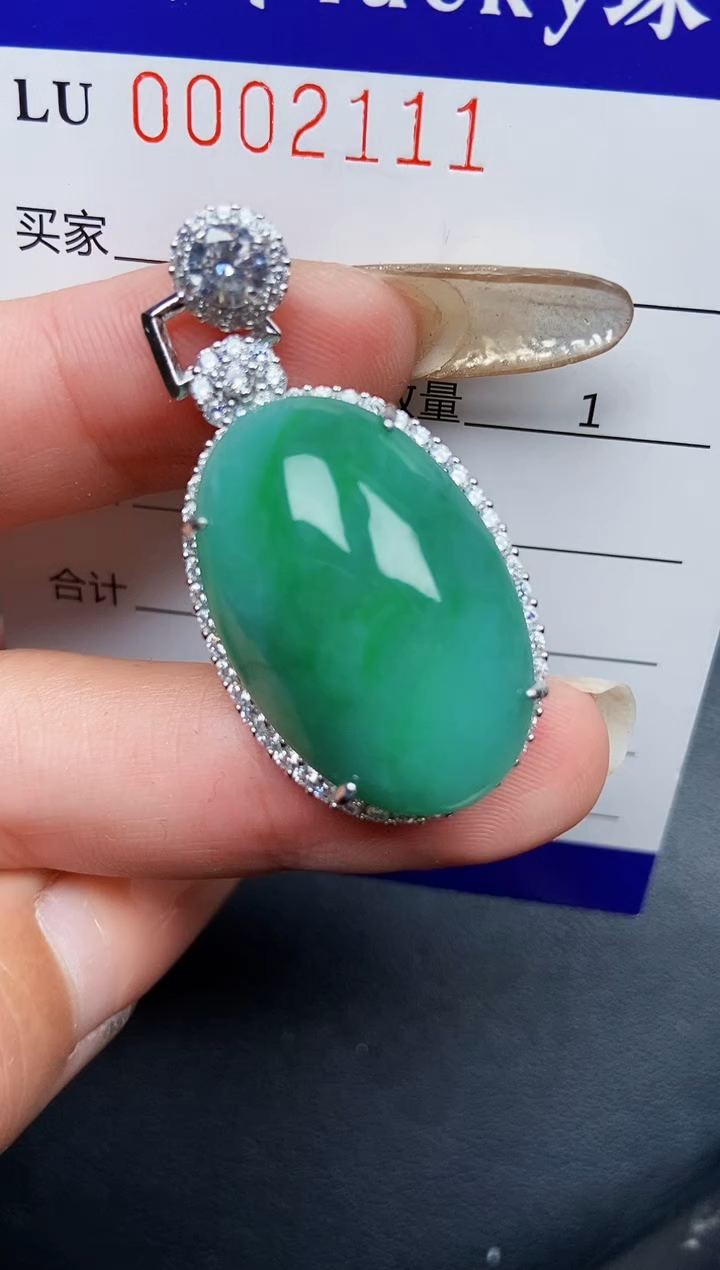 【闪购商品】翡翠颈饰银S925镶嵌2111