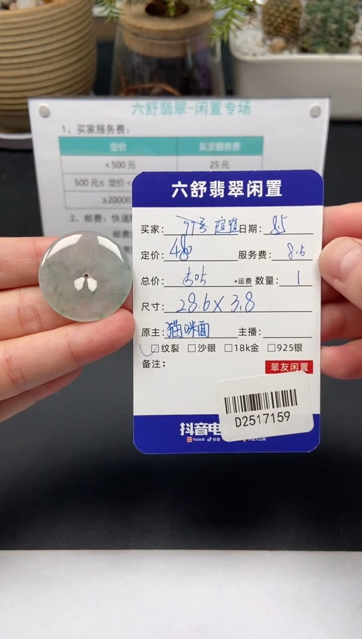 翡翠未镶嵌颈饰瑄*D2517159