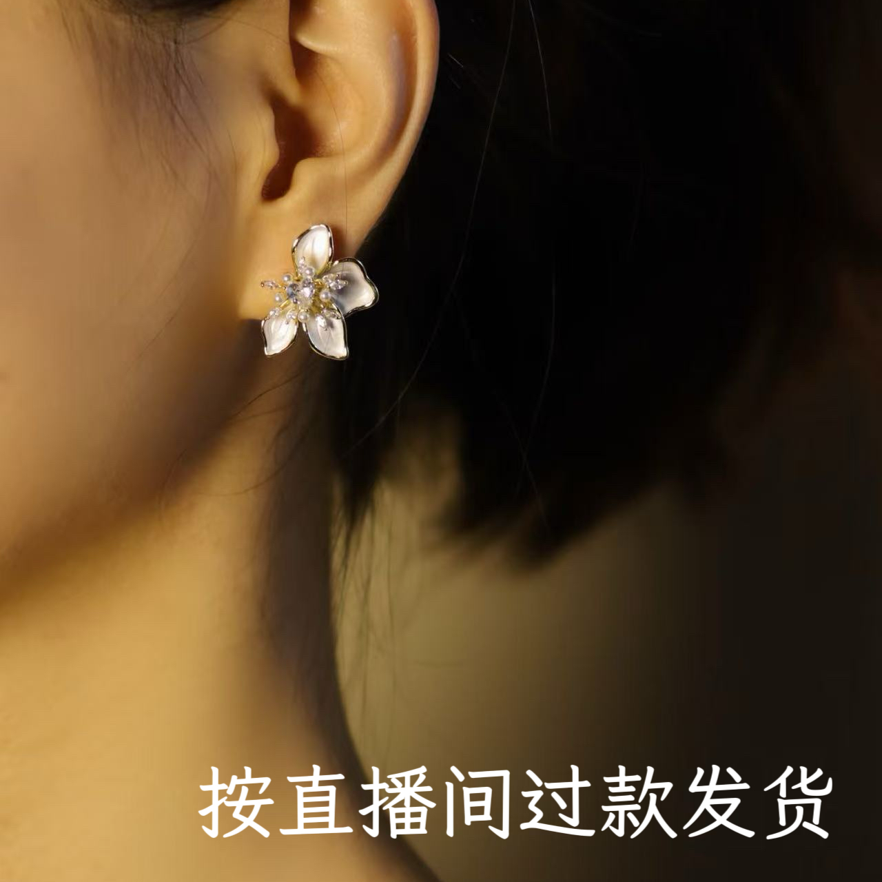 铜合金锆石耳饰 梵973时尚耳饰