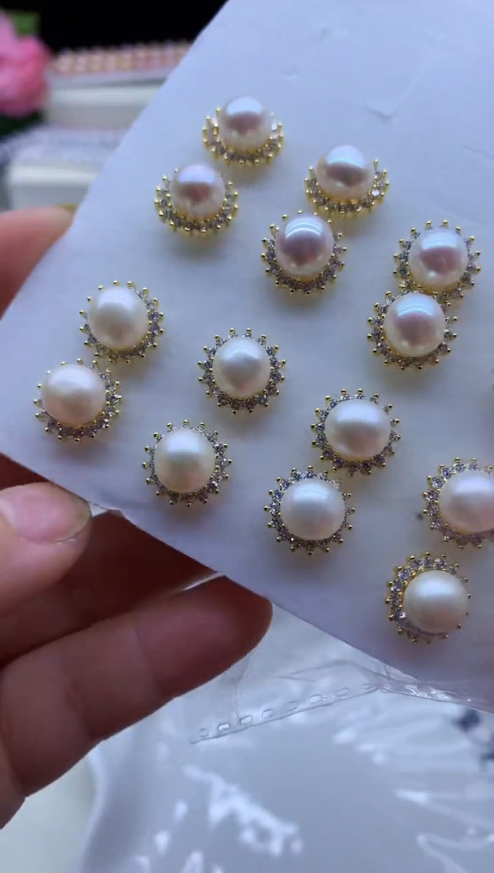 【闪购商品】淡水珍珠耳饰未镶嵌淡水珍珠耳饰