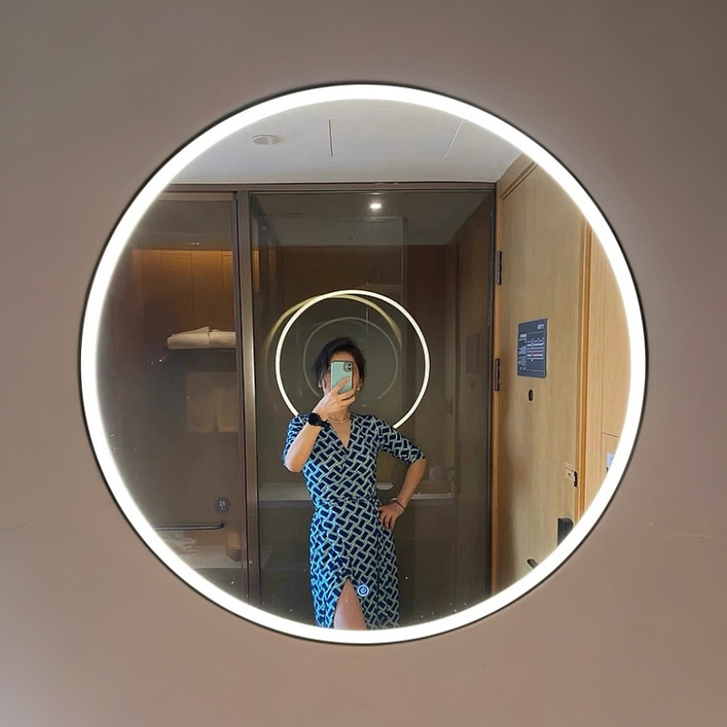 全季4.0酒店镜子民宿同款led浴室镜卫生间壁挂铝合金发光智能镜子