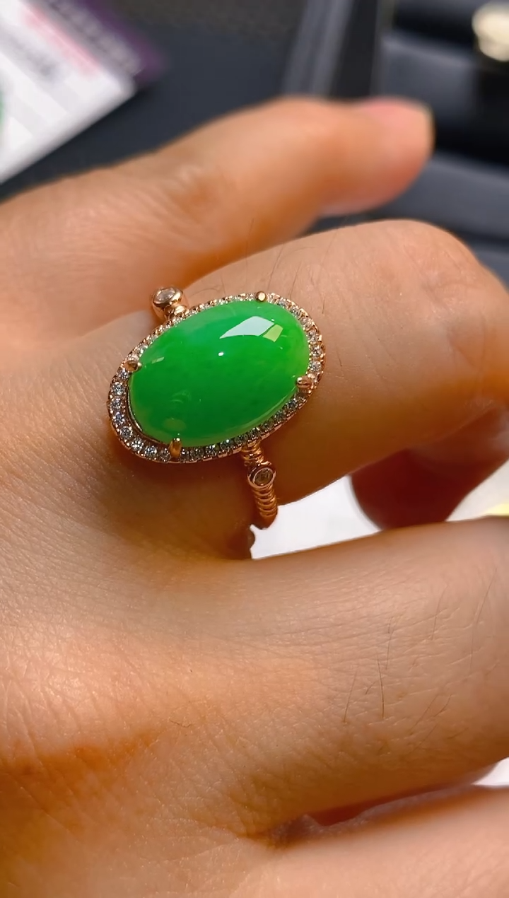 【闪购商品】翡翠耳饰银S925镶嵌天然A货翡翠1