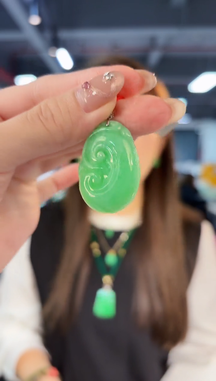 【闪购商品】翡翠颈饰18K金镶嵌缅料A货/支持复检/一件