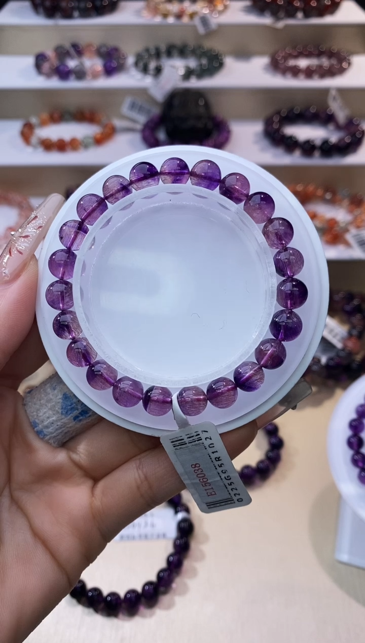 【闪购商品】水晶手链未镶嵌紫超七8m+