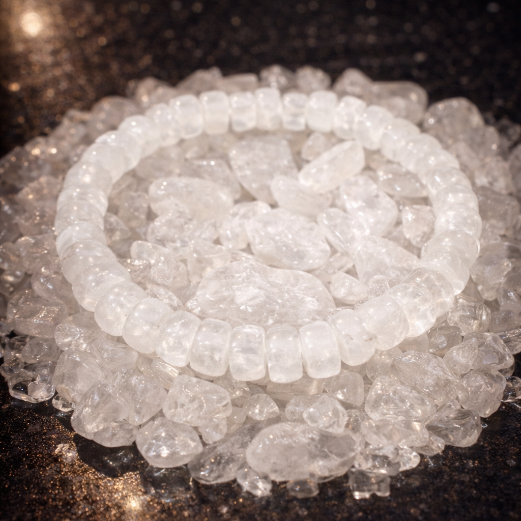 【福利款】天然雪花白水晶招财幸运手链多样性发货