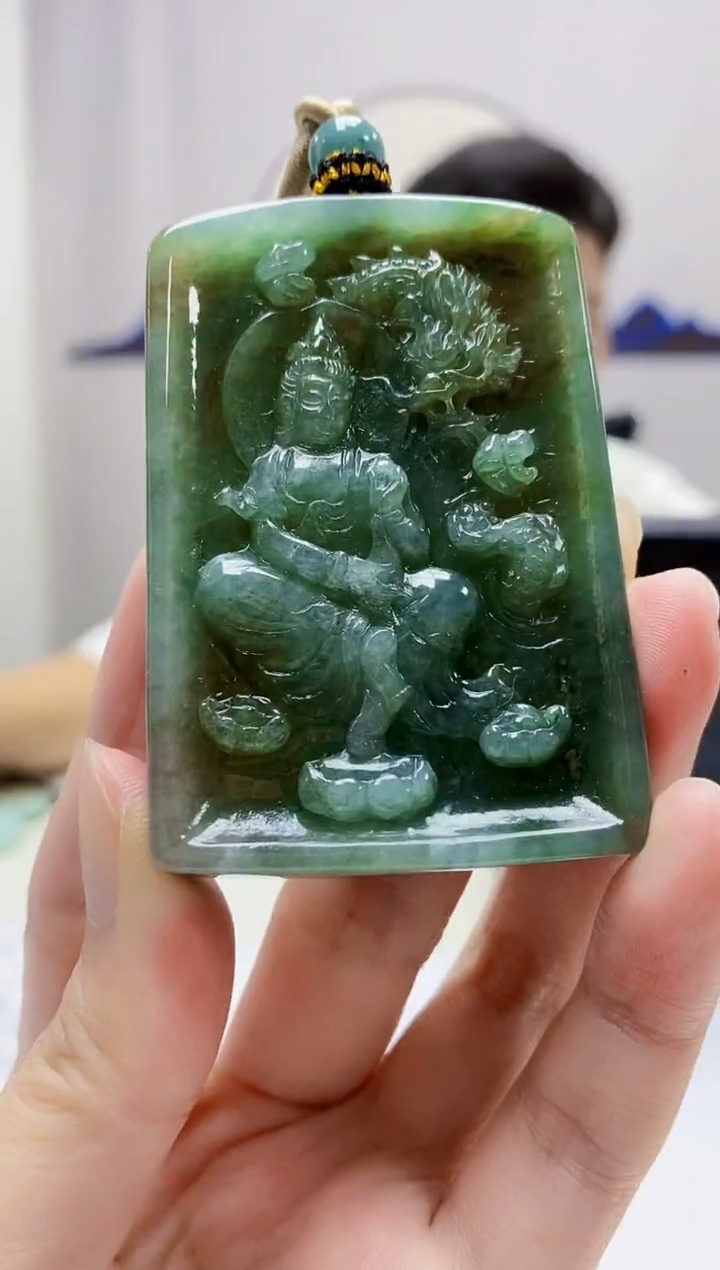 定制翡翠未镶嵌4917zm-毛货挂件观音18