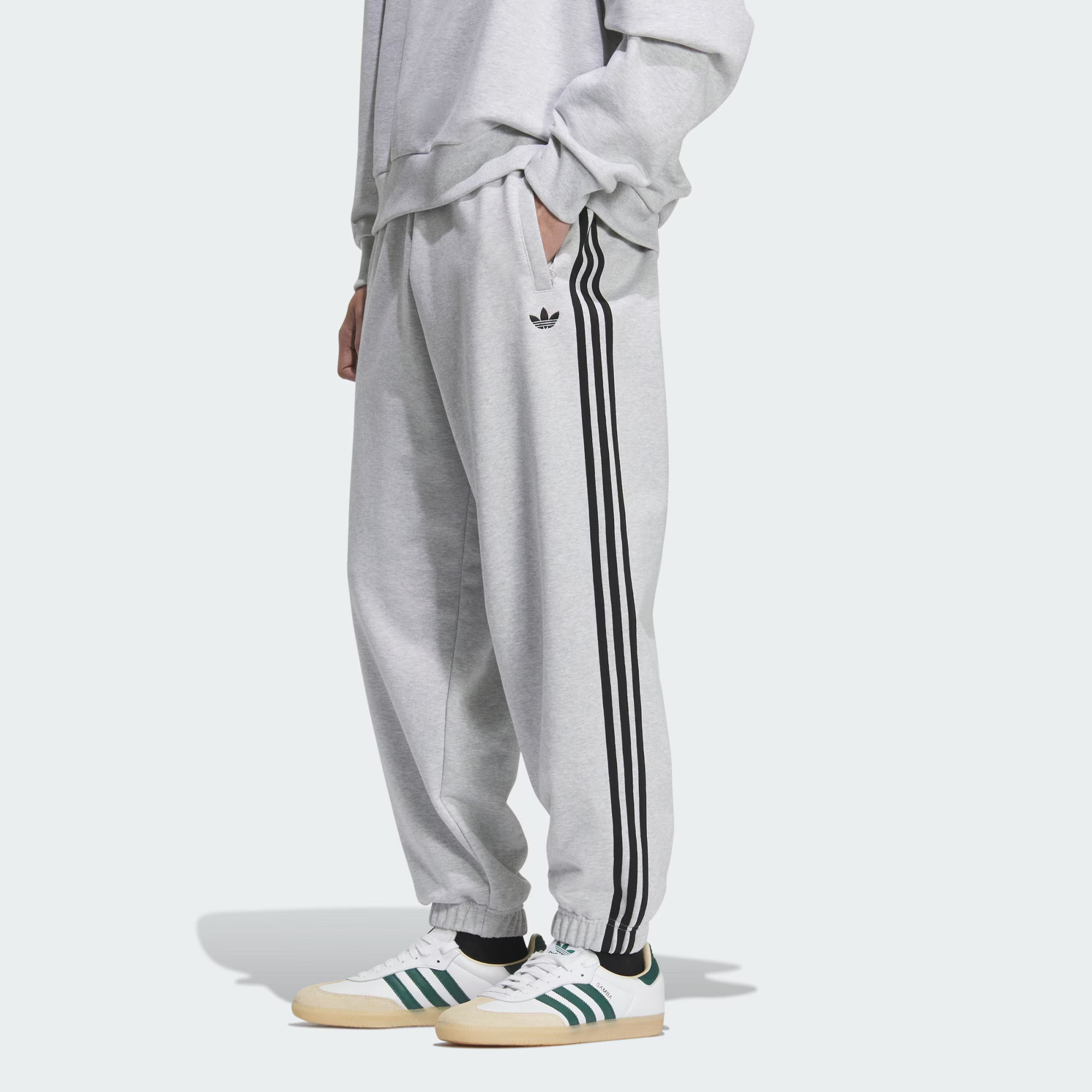 adidas/阿迪达斯男士毛圈布休闲宽松舒适时尚男款运动裤KC0119