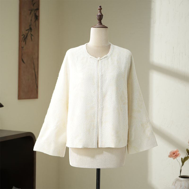 暖香/ 华姨新中式桑蚕丝小香风外套时尚洋气百搭日常