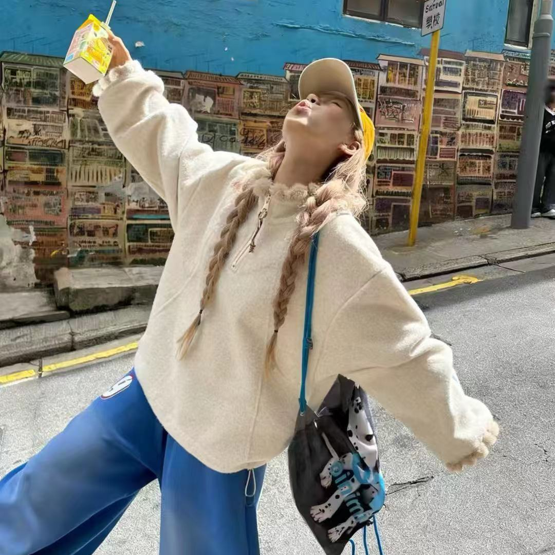 张张【张张家】O951-O999休闲慵懒风条纹长袖百搭秋季女装毛针织衫