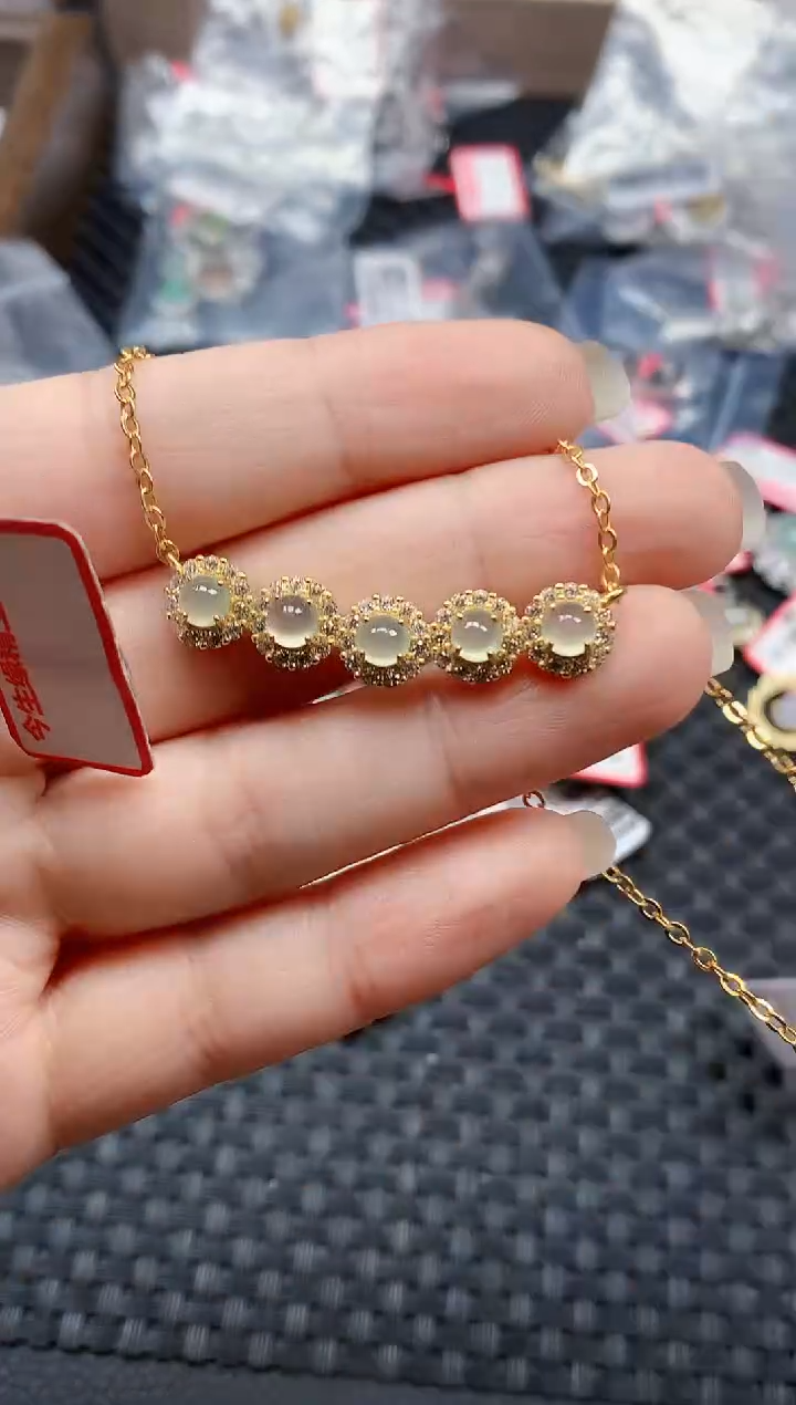 银S925镶嵌戒指翡翠天然A货缅甸翡翠